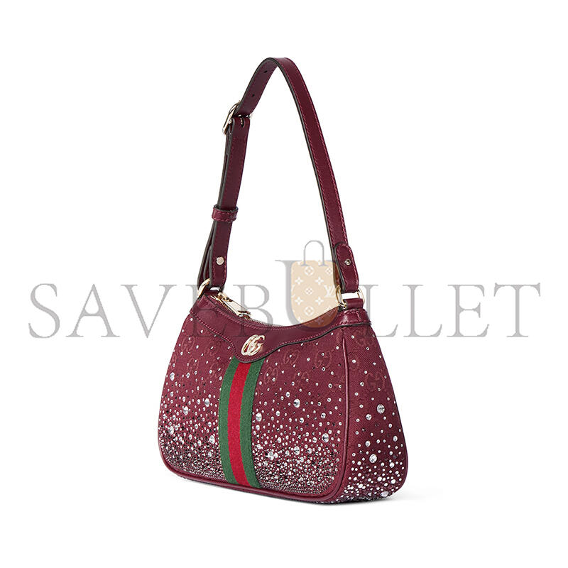 GUCCI OPHIDIA CRYSTALS SMALL SHOULDER BAG 841341 (26*15*6.5cm)